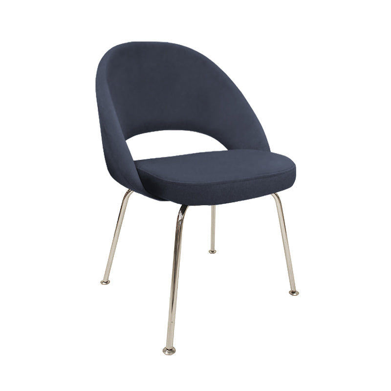 Silla Saarinen Tub Eco Cuero, Base Cromo o Negra